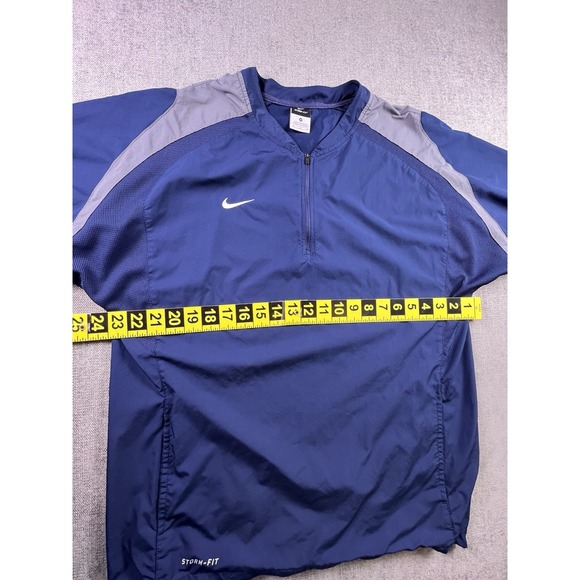 Nike Storm Fit 1/4 Zip Men M Blue Gray Breathable Short Sleeve Golf Baseball - Picture 5 of 11